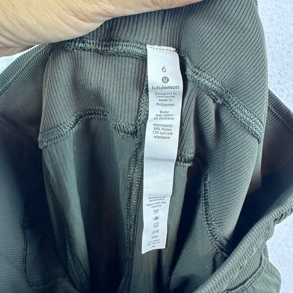 Lululemon Athletica Olive Green Joggers Womens 6 Athleisure Active Gym Running - Picture 2 of 14